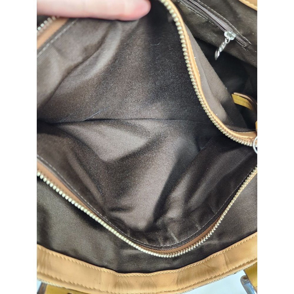Coach XL Tan Signature Print Gallery Tote Bag - Picture 10 of 10